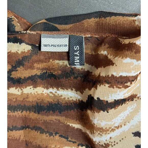 Symphony Statement Fashion‎ Scarf Safari Animal Print Cheetahs Brown Black Wrap - Picture 6 of 10